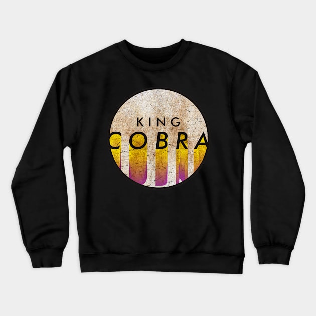 King Cobra - VINTAGE YELLOW CIRCLE Crewneck Sweatshirt by GLOBALARTWORD